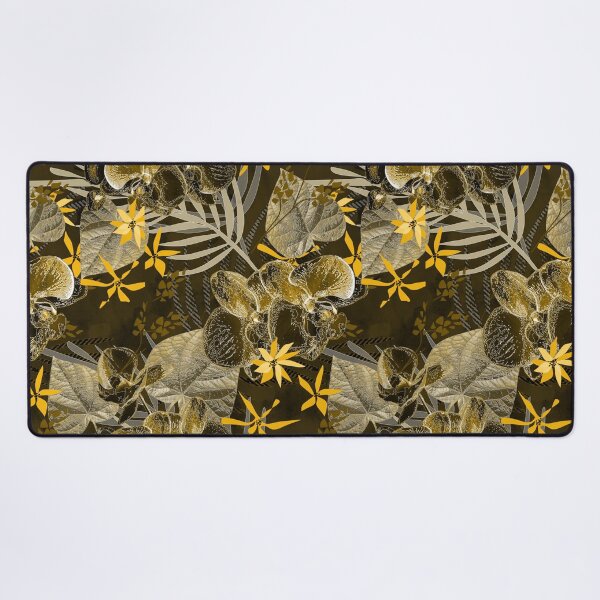 Item preview, Monochrome tropical pattern with orchids. designed and sold by marinaklykva.