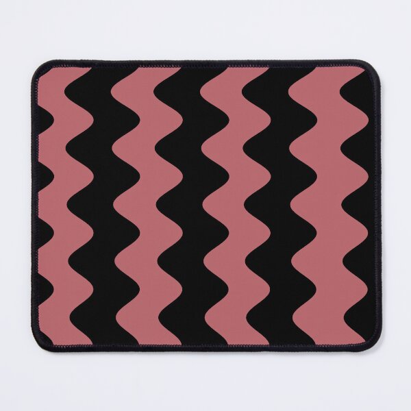Item preview, Black Pink Wavy Vertical Rippled Stripe Pattern Pairs 2023 COTY Terra Rosa DE5096 designed and sold by ColorOfTheYears.
