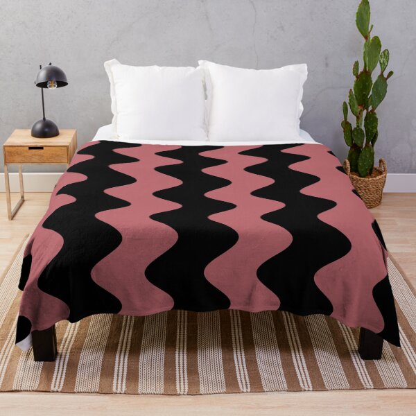 Item preview, Black Pink Wavy Vertical Rippled Stripe Pattern Pairs 2023 COTY Terra Rosa DE5096 designed and sold by ColorOfTheYears.