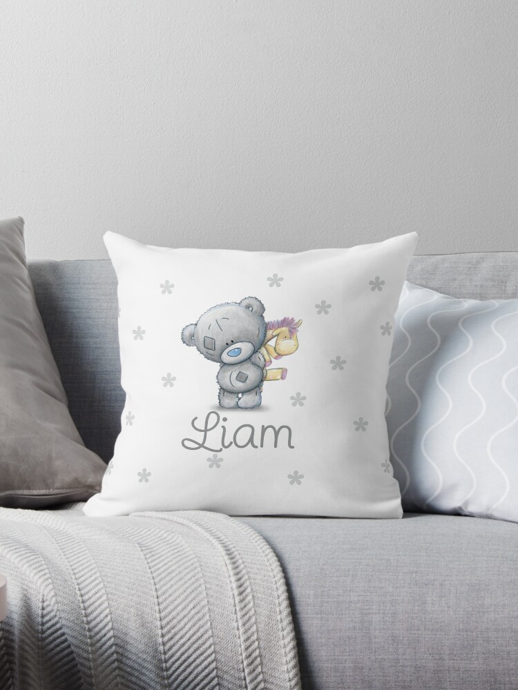 Teddy v shop shaped pillow grey