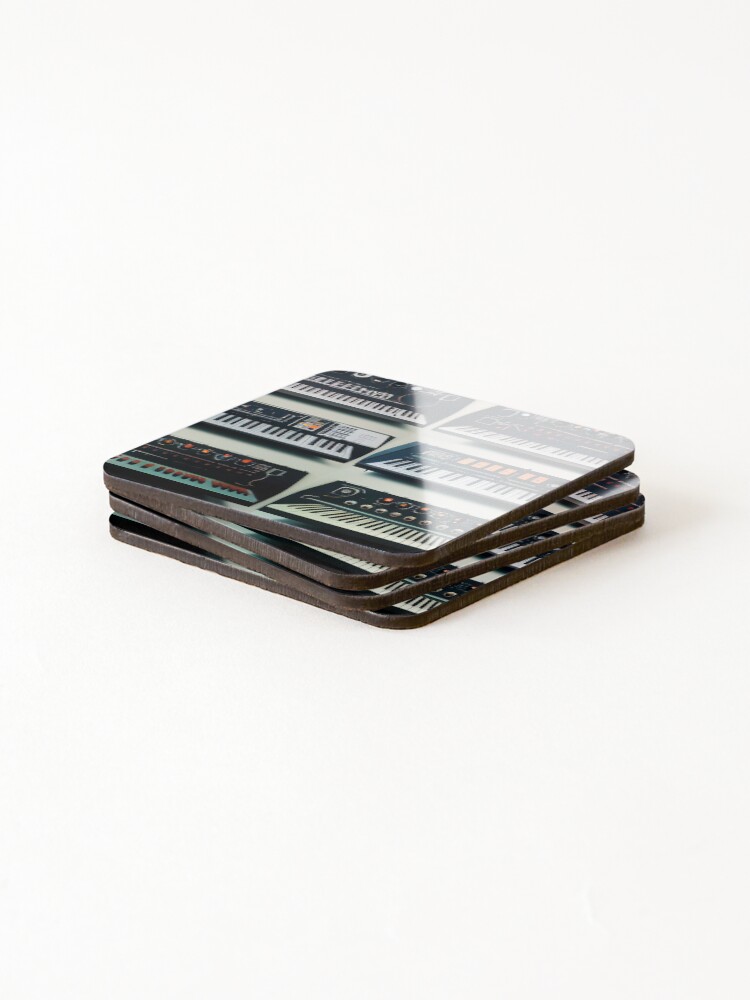 Thumbnail 4 of 5, Coasters (Set of 4), Synth Rack Abstract designed and sold by metaverseoz.