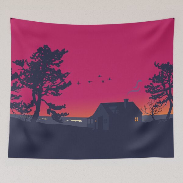 Item preview, Autumn Sunset Seaside Maine Cottage designed and sold by Ken Murphy.