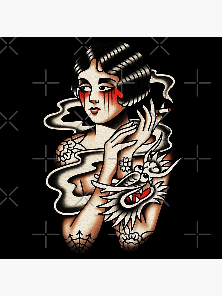 Traditional Tattoo Flash Hands Smoke Diecut Vinyl Decal  S