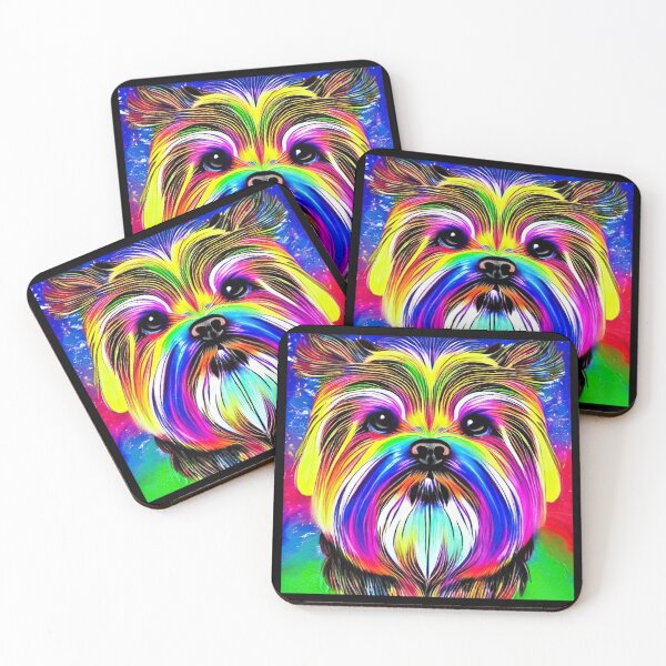 Item preview, Rainbow psychedelic Shih tzu neon designed and sold by SubtleSplit.