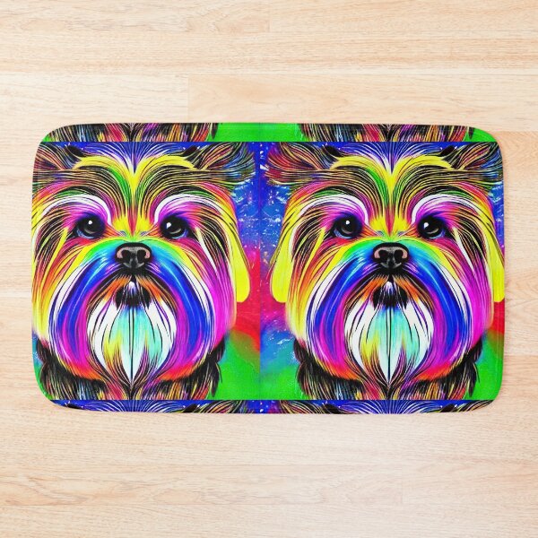 Item preview, Rainbow psychedelic Shih tzu neon designed and sold by SubtleSplit.