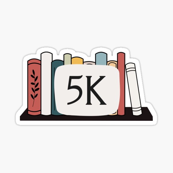 Item preview, 5 Thousand Word Count NaNoWriMo Sticker Design designed and sold by KeelasChronicle.
