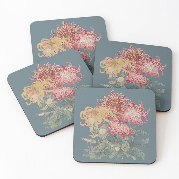 Item preview, Vintage Japanese Hasegawa Flowers Illustration, Powder Blue Background designed and sold by TrulyEpoque.