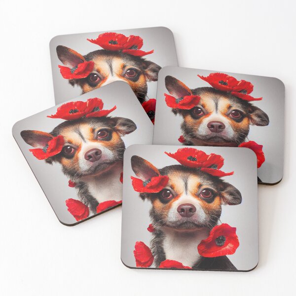 Item preview, Chiuaua and Poppies designed and sold by ladarkepoque.
