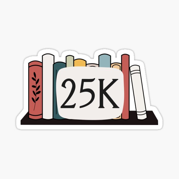 Item preview, 25 Thousand Word Count NaNoWriMo Sticker Design designed and sold by KeelasChronicle.