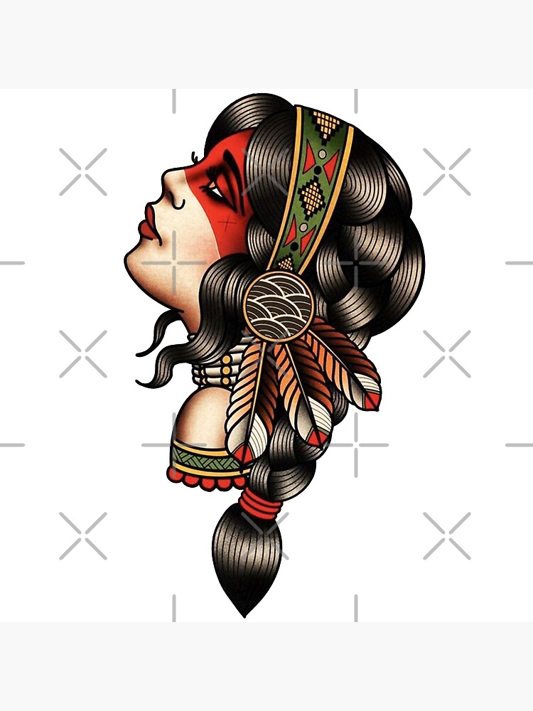 Traditional indian skull tattoo | Indian girl tattoos, Headdress tattoo,  Indian skull tattoos