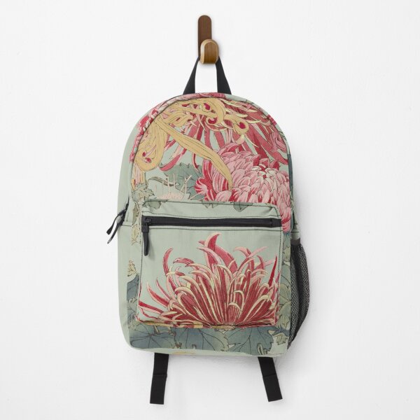 Item preview, Vintage Japanese Hasegawa Flowers Illustration, Powder Green Background designed and sold by TrulyEpoque.