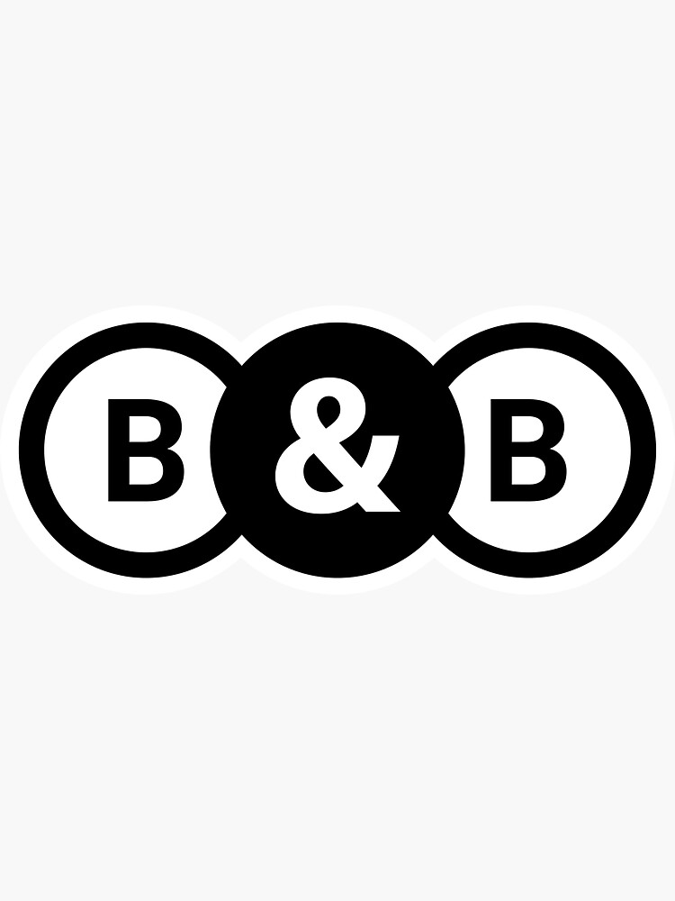 "B&B Circle B&W" Sticker For Sale By BeautiesBeasts | Redbubble