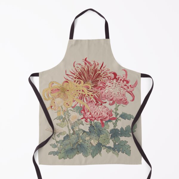 Item preview, Vintage Japanese Hasegawa Flowers Illustration, Taupe Background designed and sold by TrulyEpoque.