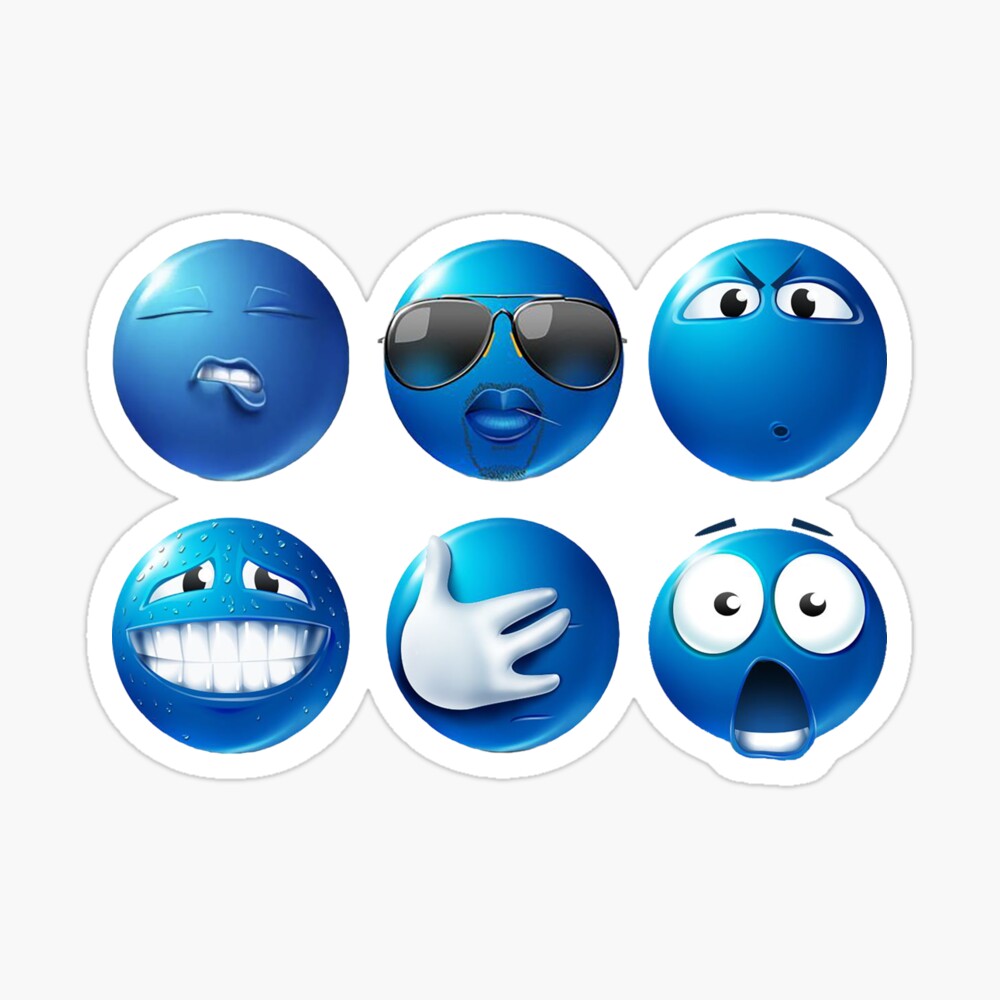 Blue Emoji  Magnet for Sale by pun-yetuh | Redbubble