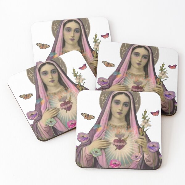 Item preview, Mother Mary With Butterflies and Flowers designed and sold by Rowena Jones.