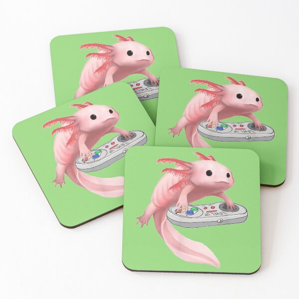 Item preview, Axolotl Fish Playing Video Game  designed and sold by RickSchoen.