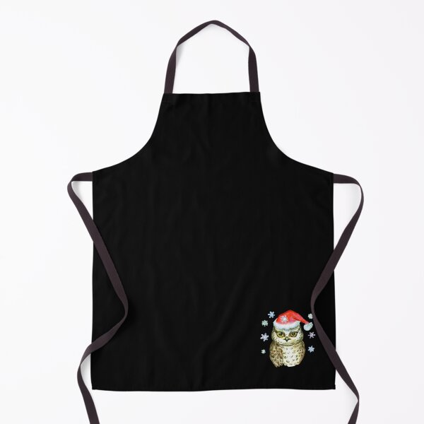 Item preview, AI Generated Owl with Santa Claus Hat and Snowflakes designed and sold by sweetbelle.