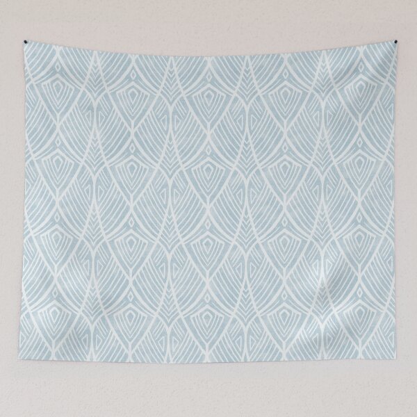 Item preview, Linework Abstract Art Deco Amphora in Grey Blue and White designed and sold by micklyn.