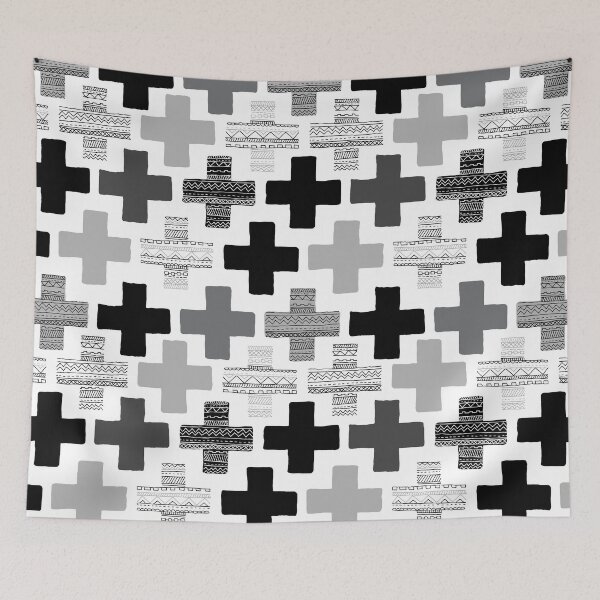 Artikelvorschau, Geometric Cross - Grey entworfen und verkauft von Rainbows Galore.