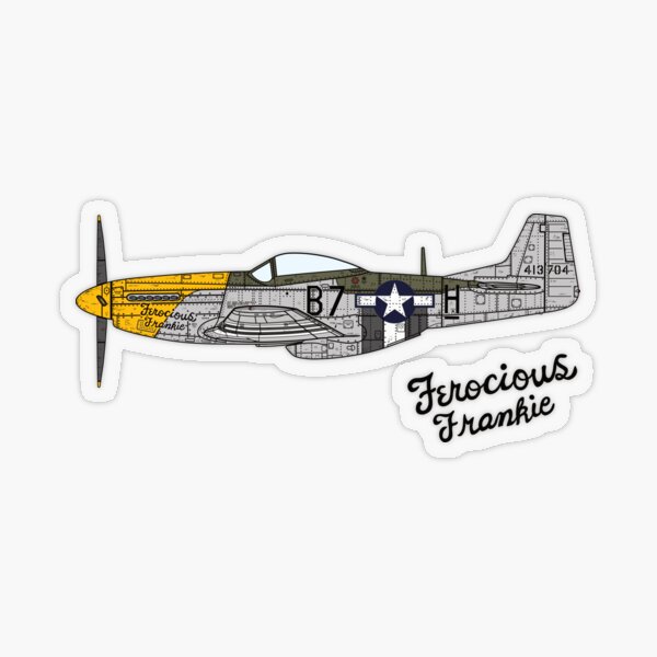 Vista previa del artículo con la obra «P-51 Mustang - Frankie feroz», diseñado y vendido por 909 Apparel®.