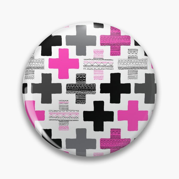 Item preview, Geometric Cross - Hot Pink designed and sold by Rainbows Galore.