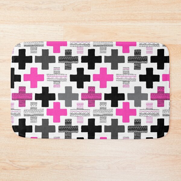 Item preview, Geometric Cross - Hot Pink designed and sold by Rainbows Galore.