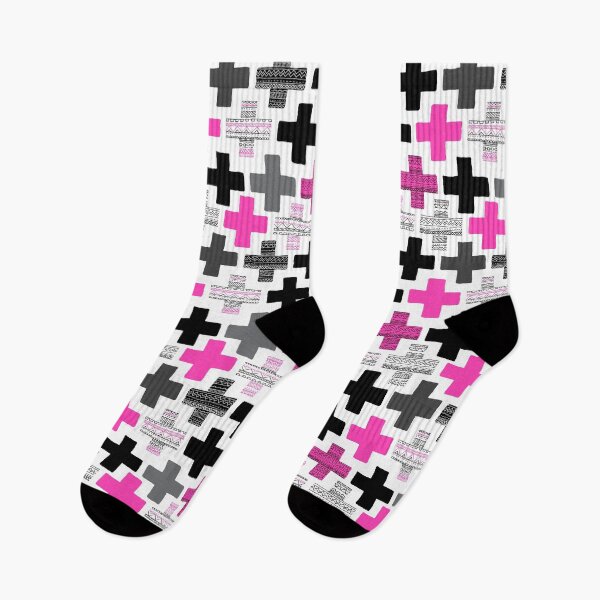 Artikelvorschau, Geometric Cross - Hot Pink entworfen und verkauft von Rainbows Galore.