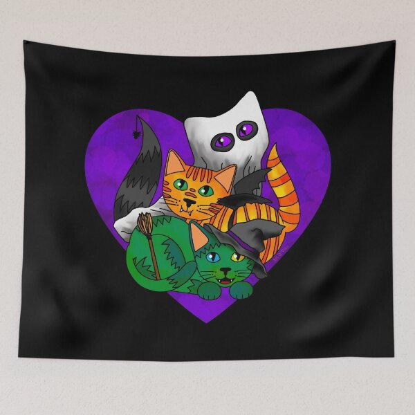 Item preview, Three Halloween Kitties designed and sold by Art by Veya.