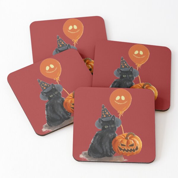 Item preview, Black cat witch pumpkin head spooky fall halloween designed and sold by Kawaiishizz.