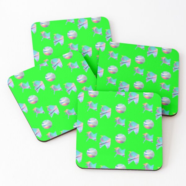 Item preview, Green neon geometric pattern | Green metallic pattern designed and sold by lausn.