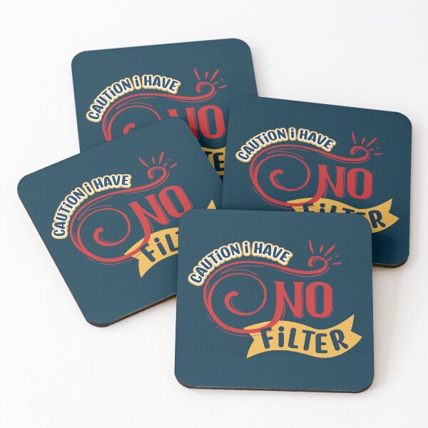 Item preview, Caution I Have No Filter - Sarcastic Humor designed and sold by DebbisPalette.
