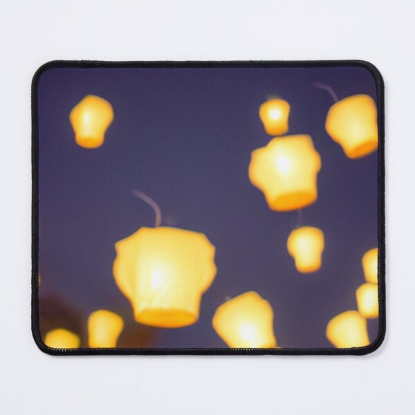 Item preview, ai flying lantern lit night sky designed and sold by Music-design-22.