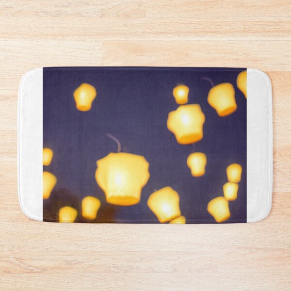 Item preview, ai flying lantern lit night sky  designed and sold by Music-design-22.