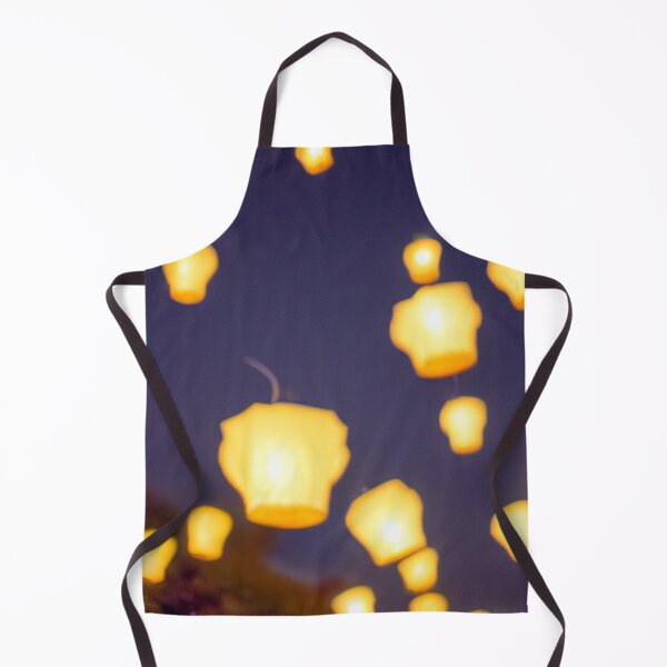Item preview, ai flying lantern lit night sky designed and sold by Music-design-22.