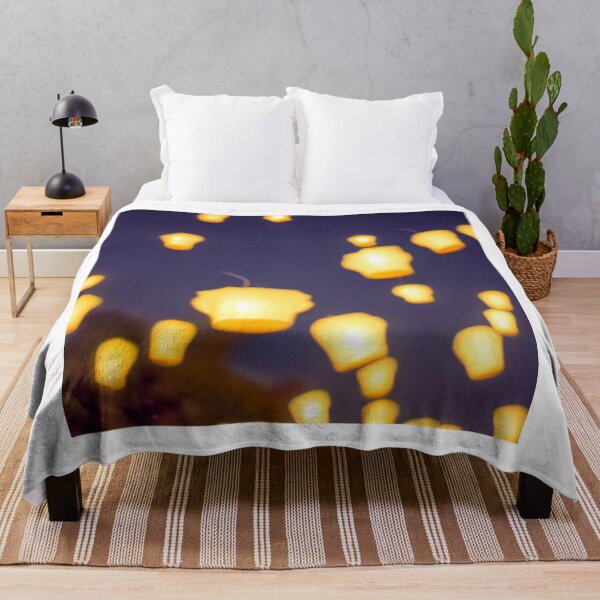 Item preview, ai flying lantern lit night sky  designed and sold by Music-design-22.