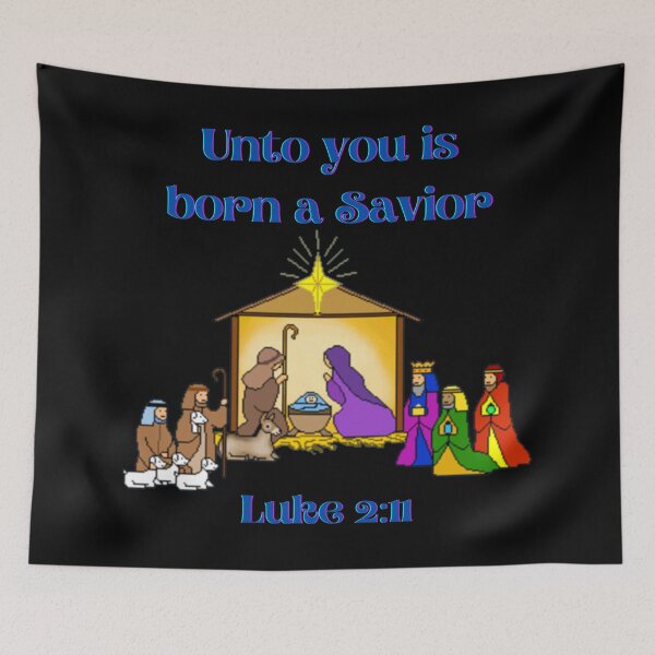Item preview, A Savior is Born Nativity Scene ~ Luke 2:11 designed and sold by RhondaCGoins.