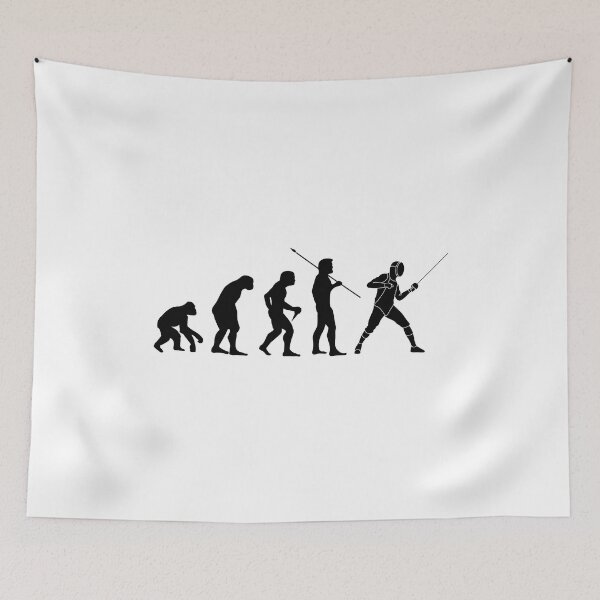 Item preview, Fencing Evolution Retro Fencing Sword Sport Fencer designed and sold by tshirtconcepts.