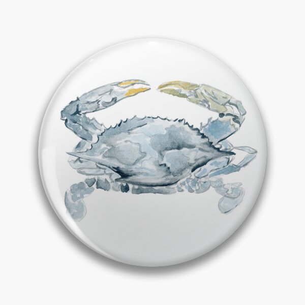 Item preview, Watercolor Silver Crab designed and sold by katiedavisburke.