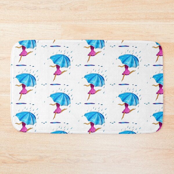 Item preview, Girl Dancing in Rain With Umbrella designed and sold by julyperson.