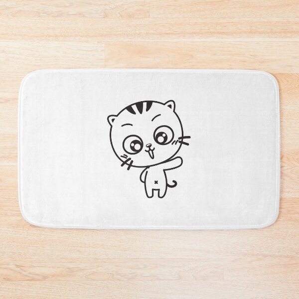 Item preview, cute little kitty line art designed and sold by LineArtDrawing.