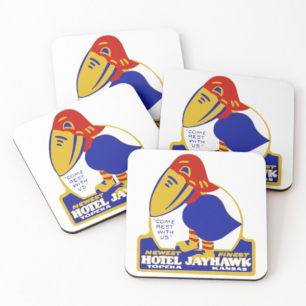 Item preview, Hotel Jayhawk Topeka Kansas - Vintage Travel Sticker - Vintage Luggage Label designed and sold by chrisrivait.