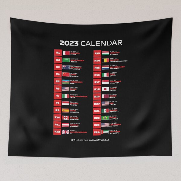 Item preview, 2023 Season Calendar - It's Lights Out and Away We Go (White - Black BG) designed and sold by FilipeFerreira.