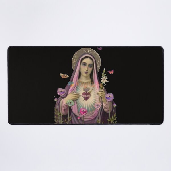 Item preview, Mother Mary With Butterflies and Flowers .2. designed and sold by Rowena Jones.