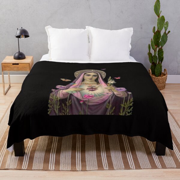 Item preview, Mother Mary With Butterflies and Flowers .2. designed and sold by Rowena Jones.