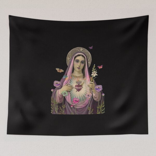 Item preview, Mother Mary With Butterflies and Flowers  .2. designed and sold by Rowena Jones.