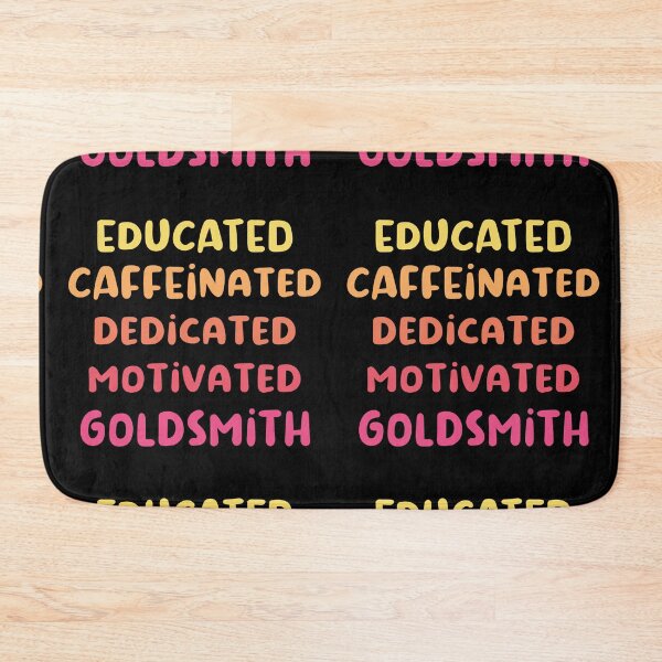 Item preview, Educated caffeinated dedicated motivated goldsmith funny metalsmith quote humor pink shades jeweler gift designed and sold by MetalicBabe.