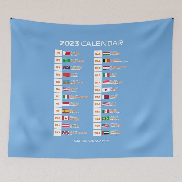 Item preview, 2023 Season Calendar - It's Lights Out and Away We Go (Blue BG) designed and sold by FilipeFerreira.