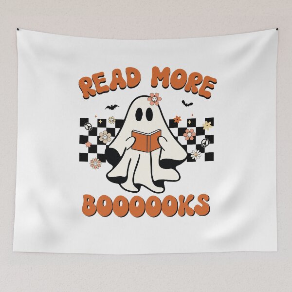 Item preview, Read More Books Groovy Halloween Boo Ghost Read a Book designed and sold by Tatus Brinal.