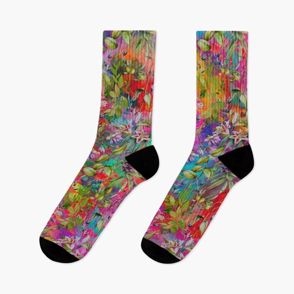 Item preview, Sweet florals and blooms, roses and flowers, botanical pattern, botanical pattern, flowers illustration, floral seamless, multicoloured red floral designed and sold by ZeinabTaha.