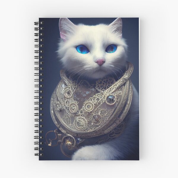 Item preview, Steampunk white cat designed and sold by ladarkepoque.